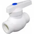 Кран шаровой полнопроходной серии стандарт полипропилен DN 50 х 50 Valfex (белая) для ГВС, ХВС и отопления