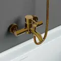 Смеситель для ванной и душа, золото Damixa Scandinavian Pure 361000600, Золото