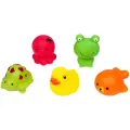 Набор для ванной Uviton Frog, 0294, зеленый/желтый/красный/оранжевый, 5 шт.