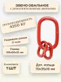 Звено овальное с дополнительными звеньями и плоским профилем 4,25 тонн