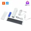 Умный привод для штор, мотор для жалюзи и рулонных штор Zigbee с пультом и солнечной батареей в комплекте
