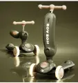Детский самокат Zoy Zoii, 5в1, зеленый лес, инерционный, трансформер
