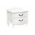 Тумба прикроватная напольная Джульетта PRIME 2 ящика, с ножками, цвет молочный дуб