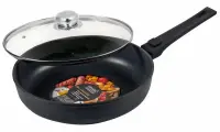 Сковорода Panairo Lordom, 28 см, c крышкой и съемной ручкой, (LO-28-G-S)