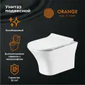 Унитаз подвесной Orange C02 с микролифтом, безободковый, овальный, без бачка, фарфоровый, антивсплеск, белый
