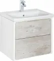 Тумба под раковину 80 см Roca Ronda ZRU9303004 бетон/белый глянец
