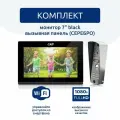Комплект видеодомофона 7и вызывной панели(серебро) CMD-VD79MK-Slim FullHD Wi-Fi Black. Встроенный координатный модуль.