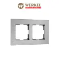 Рамка из металла на 2 поста Werkel AluMax W0023506, цвет алюминий