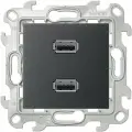 Коннектор 2хUSB, графит , SIMON 2411090-038 (1 шт.)