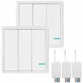 Проходной беспроводной выключатель GRITT Practic 3кл. белый комплект: 2 выкл. IP67, 3 реле 1000Вт, A182303W