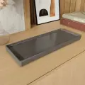Интерьерная посуда для кухни и гостиной. Декоративная поднос - подставка 27х11 см. Oxford темно-серая глянцевая.