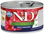 Farmina N&D Quinoa Dog Weight Management Mini влажный беззерновой корм для взрослых собак мелких пород для контроля веса с киноа и ягненком - 140 г (6 шт в уп)