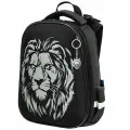 Ранец BRAUBERG SHINY, 2 отделения, с брелком, Savage lion, светящийся рисунок, 38х28х14 см, 272039