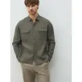 Рубашки Maison David 2024-595 зелено-серый, Размер L