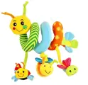 Игрушка развивающая Biba Toys Улитка, для коляски и кроватки, с вибрацией и звуком, от 0 месяцев, желтая