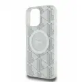 Lacoste для iPhone 16 Pro Max чехол PC/TPU Double layer Silver Croc logo Hard Farine (MagSafe)