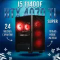 AIR Черный Intel Core i5 11400f, RTX 4070 Ti Super 16GB, DDR4 16GB, SSD 1000GB Игровой компьютер