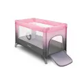 Дорожная кроватка Lionelo Stefi Pink Ombre, складная, для детей до 3 лет, серая
