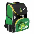 Рюкзак школьный GRIZZLY с мешком RAm-585-8/4 черный - зеленый