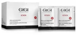 Салфетки GiGi Acnon Acnon Triple Acid Rapid Wipes, Влажные очищающие салфетки, 30 шт