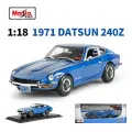 Maisto 1:18 1971 Datsun 240Z синяя металлическая модель автомобиля Темно-синий, Blue