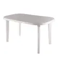 Стол овальный пластиковый «Эластик», 136x82x74 см, белый, легкий, устойчивый