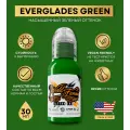 World Famous Краска для тату зеленая Everglades Green, пигмент для татуажа и татуировки 30 мл