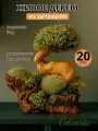 Бонсай Cetraria Очаровательный Бонсай, дерево/кора/сухоцвет, ручная работа, 20 см