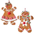 Набор елочных игрушек Пряничная радость 10 см, 2 шт, подвеска, Kurts Adler, D3172-набор-1