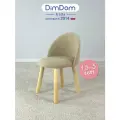 Стул детский Мягкий от DimDomKids Велюр Бежевый, ножки из массива сосны