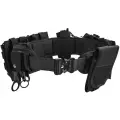 Тактический поясной ремень (бандаж) с подсумками (черный)