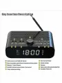 Цифровое радио-часы DAB/FM с потоковой передачей данных по BT, большой светодиодный дисплей, двойной будильник, аккумуляторная батарея, динамик Hi-Fi с низкочастотным динамиком