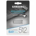 Накопитель USB 3.2 512 Гб Samsung Bar plus, металл, серебристый (MUF-512BE3/APC)