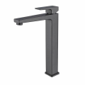 Высокий смеситель для раковины ванной комнаты KERN 1555 оружейная сталь