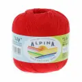 Пряжа ALPINA LILY 100% мерсеризованный хлопок 10 шт. х 50 г 175 м +- 5 м №019 алый