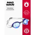 Очки для плавания MAD WAVE Turbo Racer II Rainbow, синий