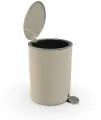 Урна для мусора Primanova Lenox с крышкой и педалью, 5 литров, цвет бежевый