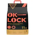 Наполнитель для кошачьих туалетов Ok-lock персик растительный комкующийся, 4,76 кг (11 л)