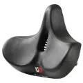 Седло West Biking WXK, для городского/гибридного велосипеда, черное, широкое, с отверстием