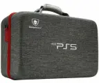 Сумка для хранения и перевозки игровой приставки Sony PlayStation 5 и геймпадов Travele Deadskull Gray (Серый) (PS5)