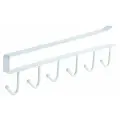 Органайзер для шкафов и полок с 6-ю крючками подвесной, металлический, белый, Laima Home, 608002