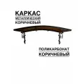 Козырек над входной дверью, над крыльцом YS182, ArtCore коричневый металлический каркас с коричневым поликарбонатом