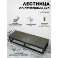 Уличная лестница 1 ступень из ДПК приставная цельносварная