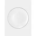 Тарелка десертная, 19 см, фарфор P, белая, с серебристым кантом, White Platinum
