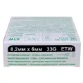 Игла для мезотерапии SFM ETW, 6 мм x 0.2 мм, размер: 33G, 50 шт.