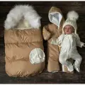 Зимний конверт с комбинезоном для новорожденного