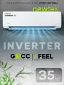 Сплит система инверторная NewTek NT-77HSDC12: 35 м2/ 4D-обдув/ A+/ Фильтр Silver Ion/ I-Feel/ Компрессор GMCC