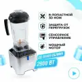 Блендер стационарный профессиональный для смузи и коктейлей Luxury 2 BDL-09, 2900вт, 2л, серебристый