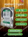 Жесткий диск Western Digital Green WD60EZRX, 6ТБ, 5400об/мин