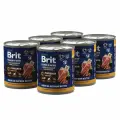 Консервы с говядиной и печенью BRIT PREMIUM BY NATURE для взрослых собак всех пород, 6 шт.*850 г